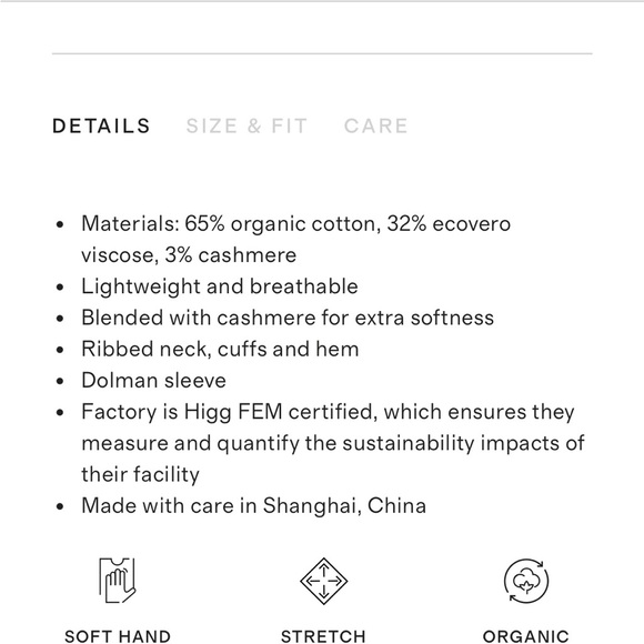 QUINCE NWOT Cotton Cashmere Link Stitch Dolman Sweater Black Size Small Gorgeous - Picture 12 of 12